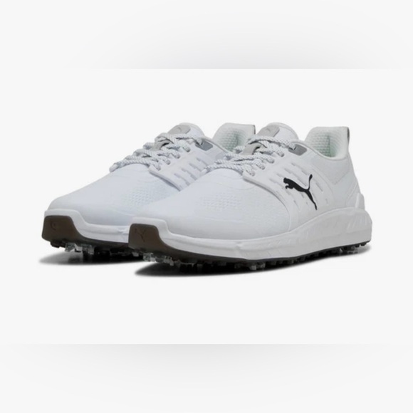 NEW PUMA 12.5 IGNITE ELEVATE 2 Tour Spiked Golf Shoes Puma White Black 312553 - Picture 1 of 12